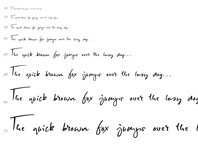 Spring Script font waterfall